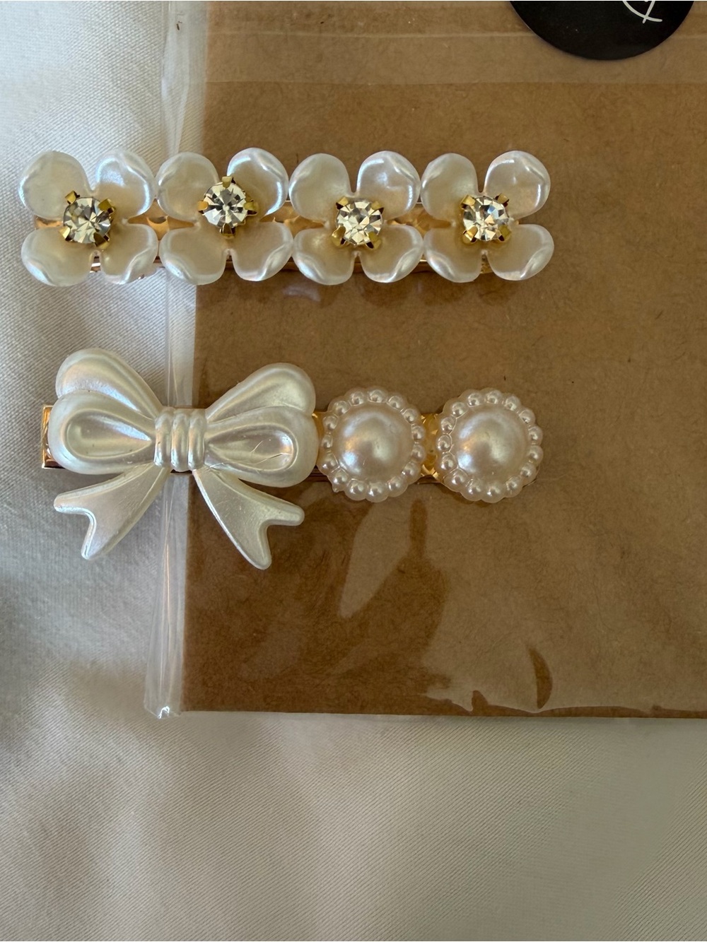 Rhinestone flower and bow hair clips hair candy